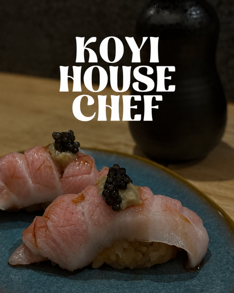 Sushi con pescado crudo del restaurante Koyi una especialidad del chef